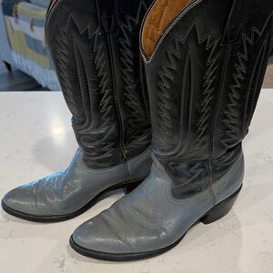 MASON Black and Gray ( slate) Cowboy Boots sz 8